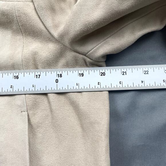 Madewell Jacket Women Size 10 Beige Suede Moto Zip Up Crop 90s NWT FLAW NO887 - Picture 14 of 16